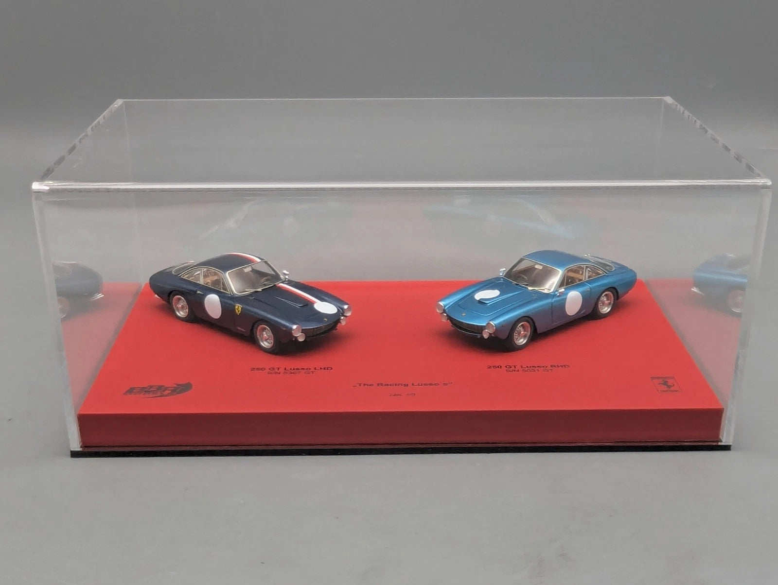 Modellautos 1:43 BBR  Ferrari 250 GT The Racing Lusso LHD RHD Set 2-tlg. 1/3 OVP