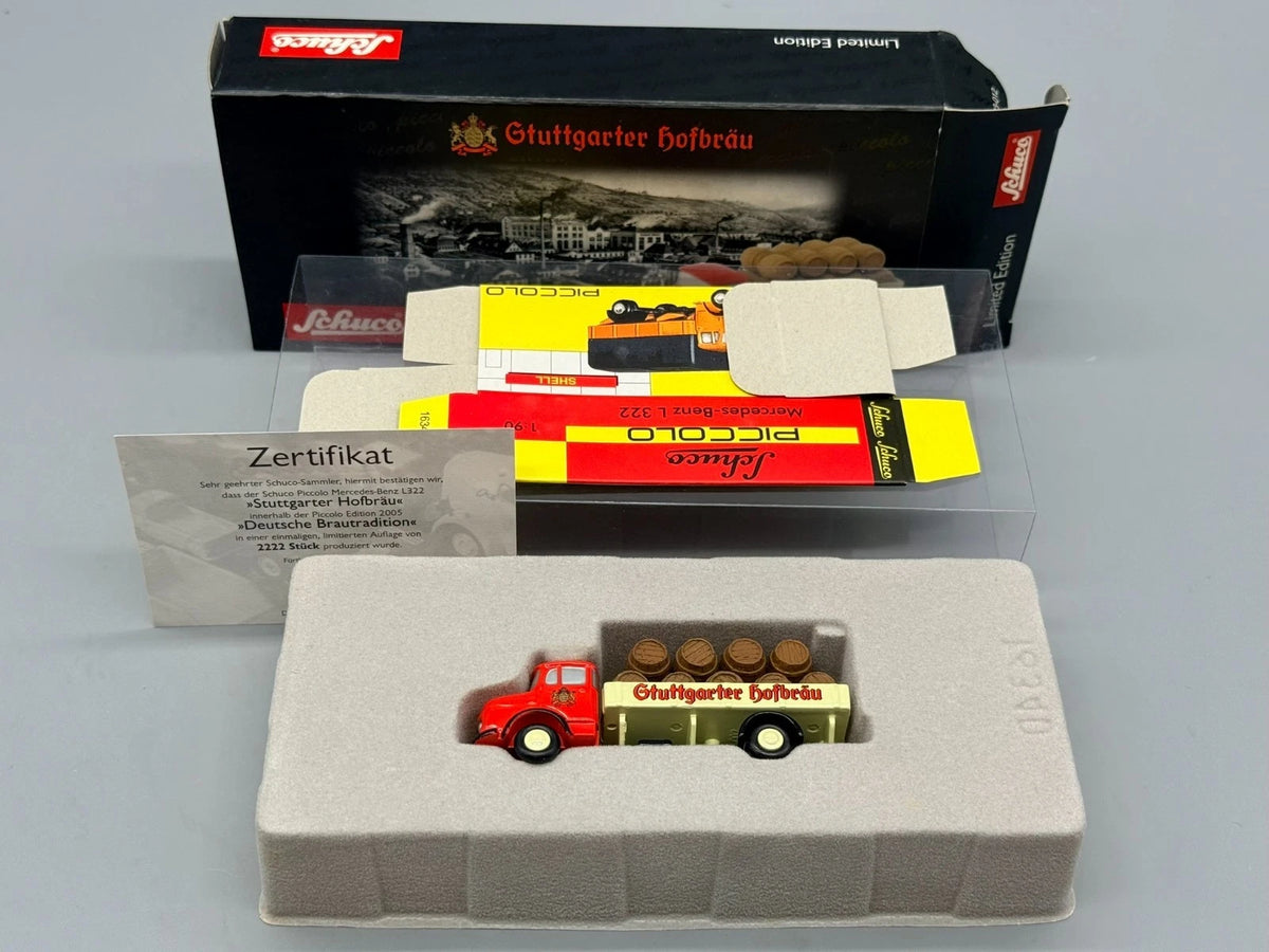 Modellautos 1:90 Schuco Piccolo 2er-Set Mercedes Stuttgarter Hofbräu in OVP