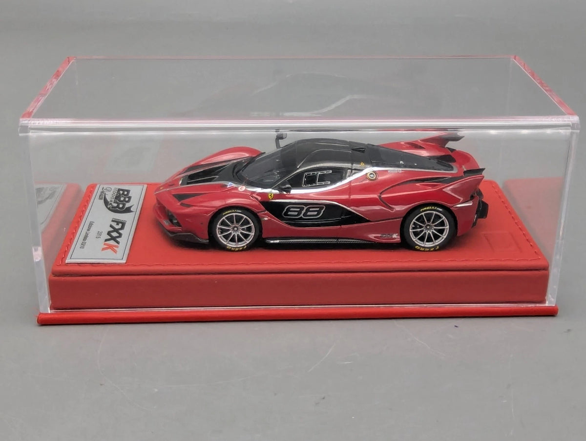 Modellautos 1:43 BBR Deluxe Ferrari FXX-K TRS Silver Stripe Ltd 03/10 OVP