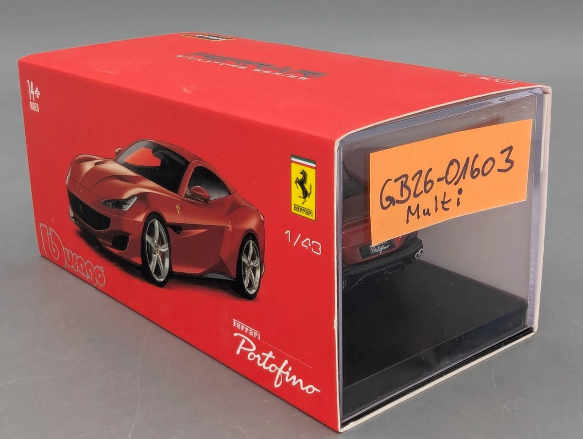 Modellautos 1:43 Bburago Ferrari Portofino Rot Metallic in Vitrine mit OVP