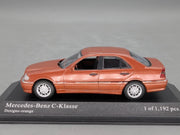 Modellautos 1:43 Minichamps Mercedes Benz C-Class 1997 Designo Orange mit OVP