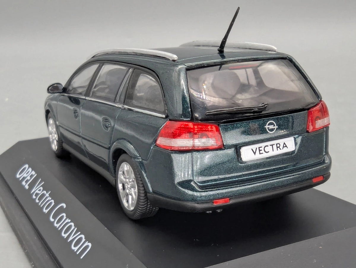 Modellautos 1:43 Schuco Opel Vectra Caravan Dunkel Grün Metallic mit Dealer OVP