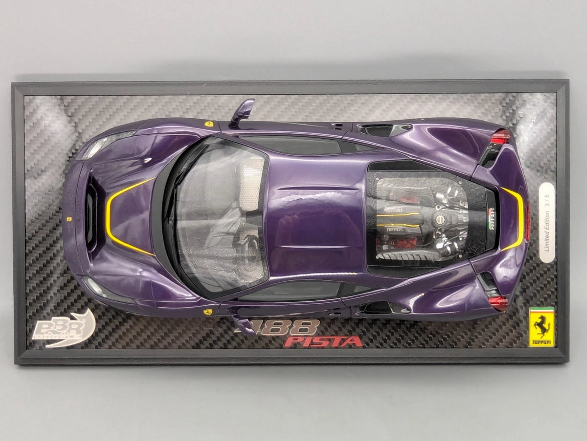 Modellautos 1:18 BBR Ferrari 488 Pista 2018 Violet Ltd 03/05 Stck in OVP