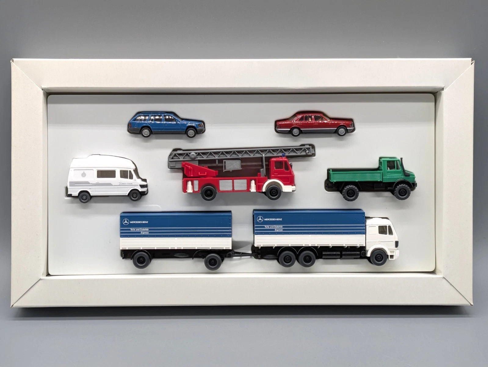 Modellautos HO 1:87 Wiking Mercedes-Benz 7 Modelle Werbeset mit OVP