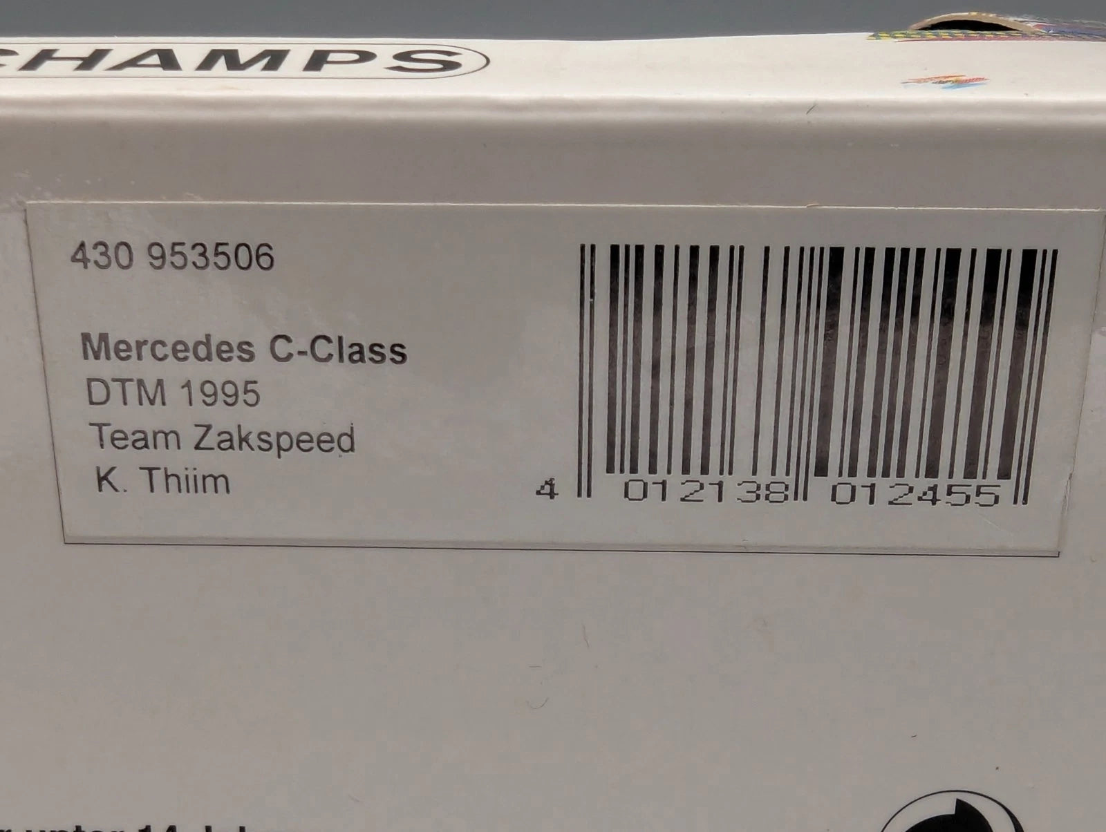 Modellautos 1:43 Minichamps AMG Mercedes C Klasse ITC 1995 #14 K. Thiim mit OVP