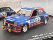 Modellautos 1:43 Universal Hobbies Renault 5 Turbo RMC 1983 #14 Saby Vitrine