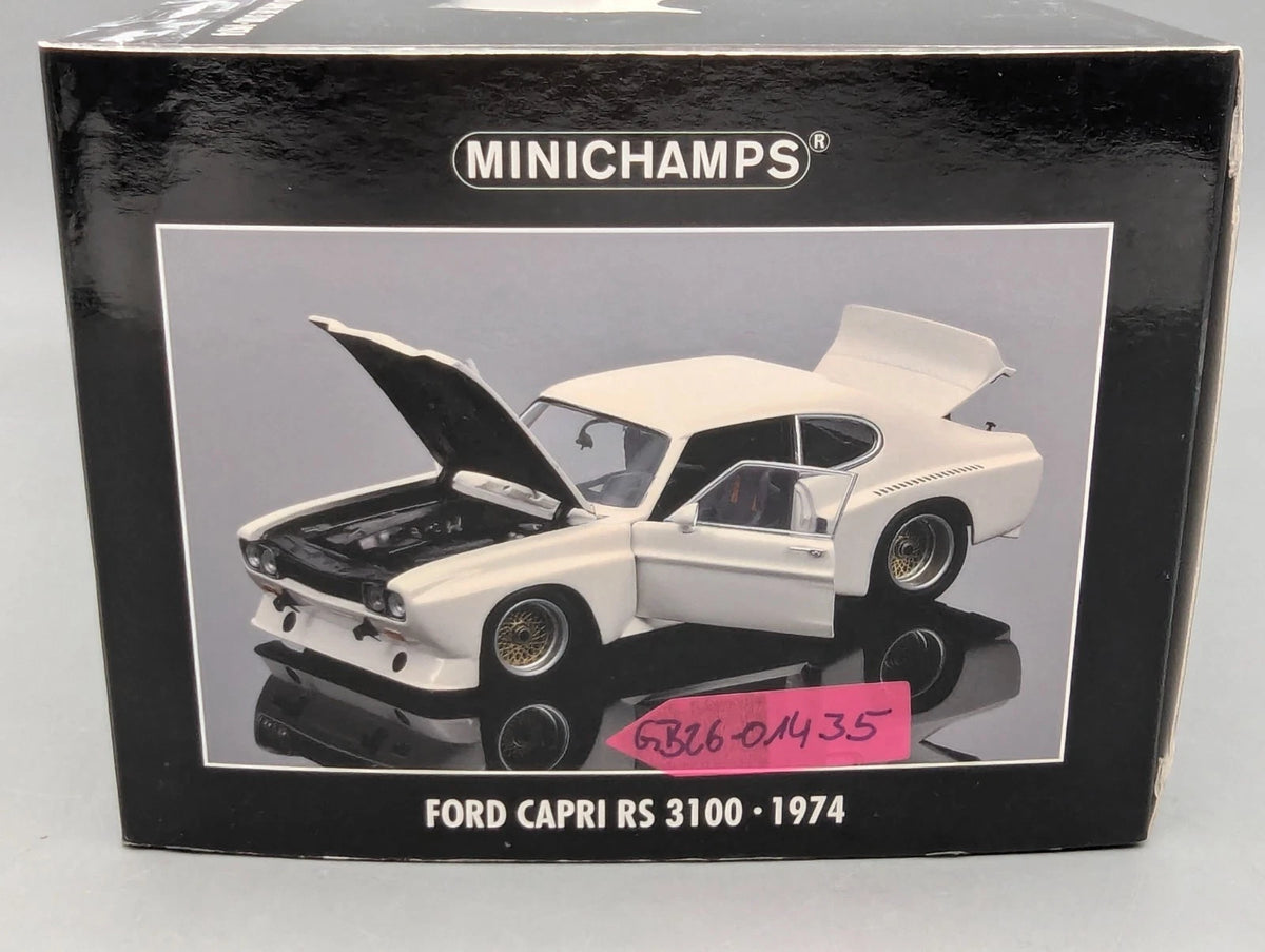 Modellautos 1:18 Minichamps Ford Capri RS 3100 1974 Weiß mit OVP