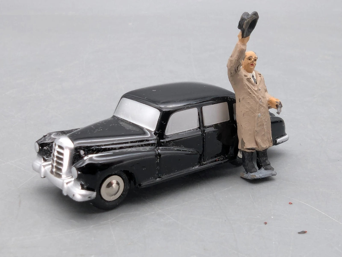 Modellautos 1:90 Schuco Piccolo Mercedes Benz 300D + Figur Ludwig Erhard mit OVP