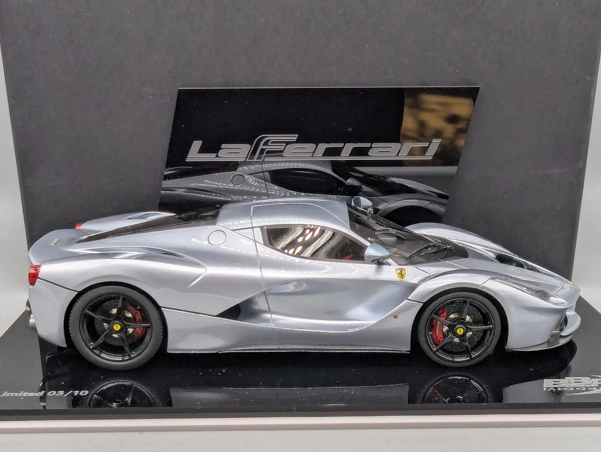 Modellautos 1:18 BBR Ferrari LaFerrari 2013 Silver Alloy Lt 03/10 OVP