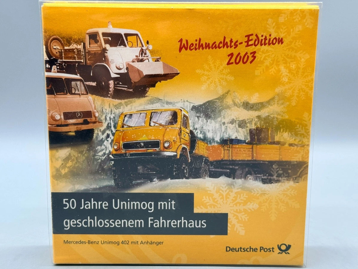 LKW Modelle H0 1:87 Brekina Mercedes-Benz Unimog 402 mit Anhänger mit OVP