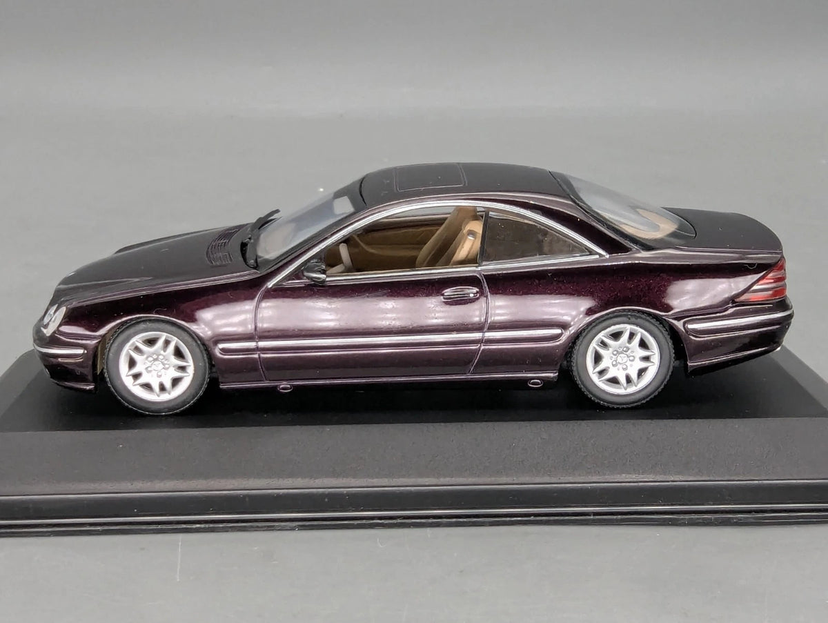 Modellautos 1:43 Minichamps Mercedes Benz CL 500 Dunkel-Violett/Rot Dealer OVP