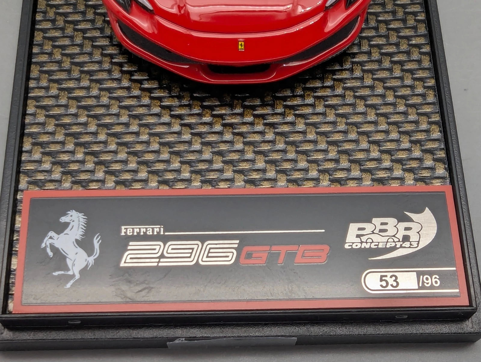 Modellautos 1:43 BBR Concept43 Ferrari 296 GTB Rosso Corsa 322 Ltd 53/96 mit OVP