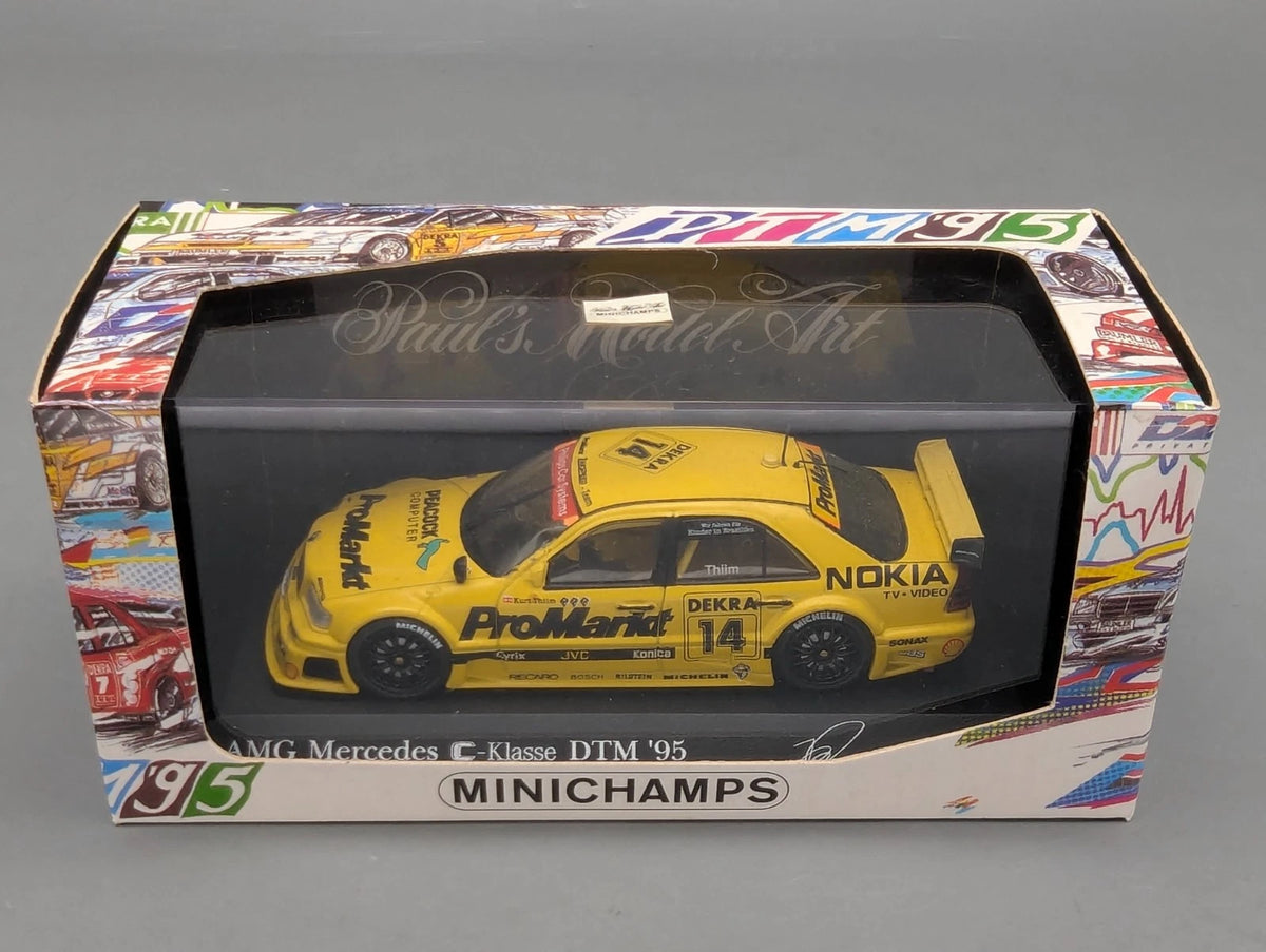 Modellautos 1:43 Minichamps AMG Mercedes C Klasse ITC 1995 #14 K. Thiim mit OVP