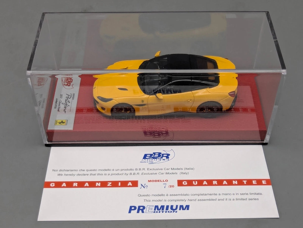 Modellautos 1:43 BBR Concept43 Ferrari Portofino 2017 Giallo Modena 07/20 OVP