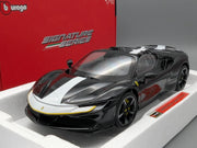 Modellautos 1:18 Bburago Ferrari SF90 Spider Assetto Fiorano Schwarz mit OVP