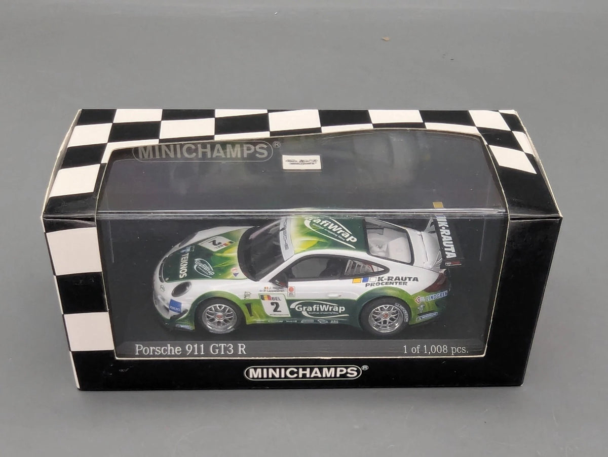 Modellautos 1:43 Minichamps Porsche 911 GT3 R FIA EU-Championship 2011 #2 OVP