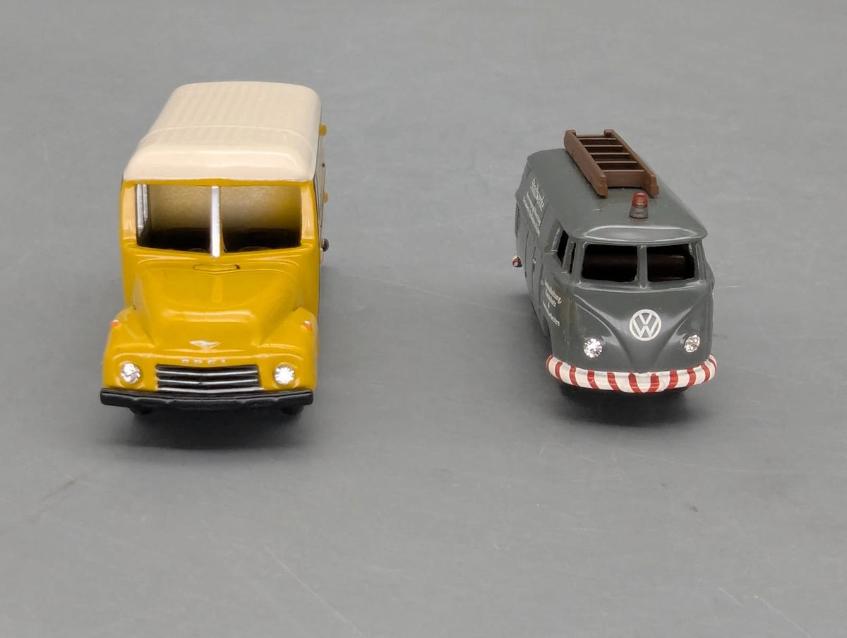 Modellautos 1:87 BUB nicht Schuco Opel Blitz und VW 2-tlg Set in Dose OVP