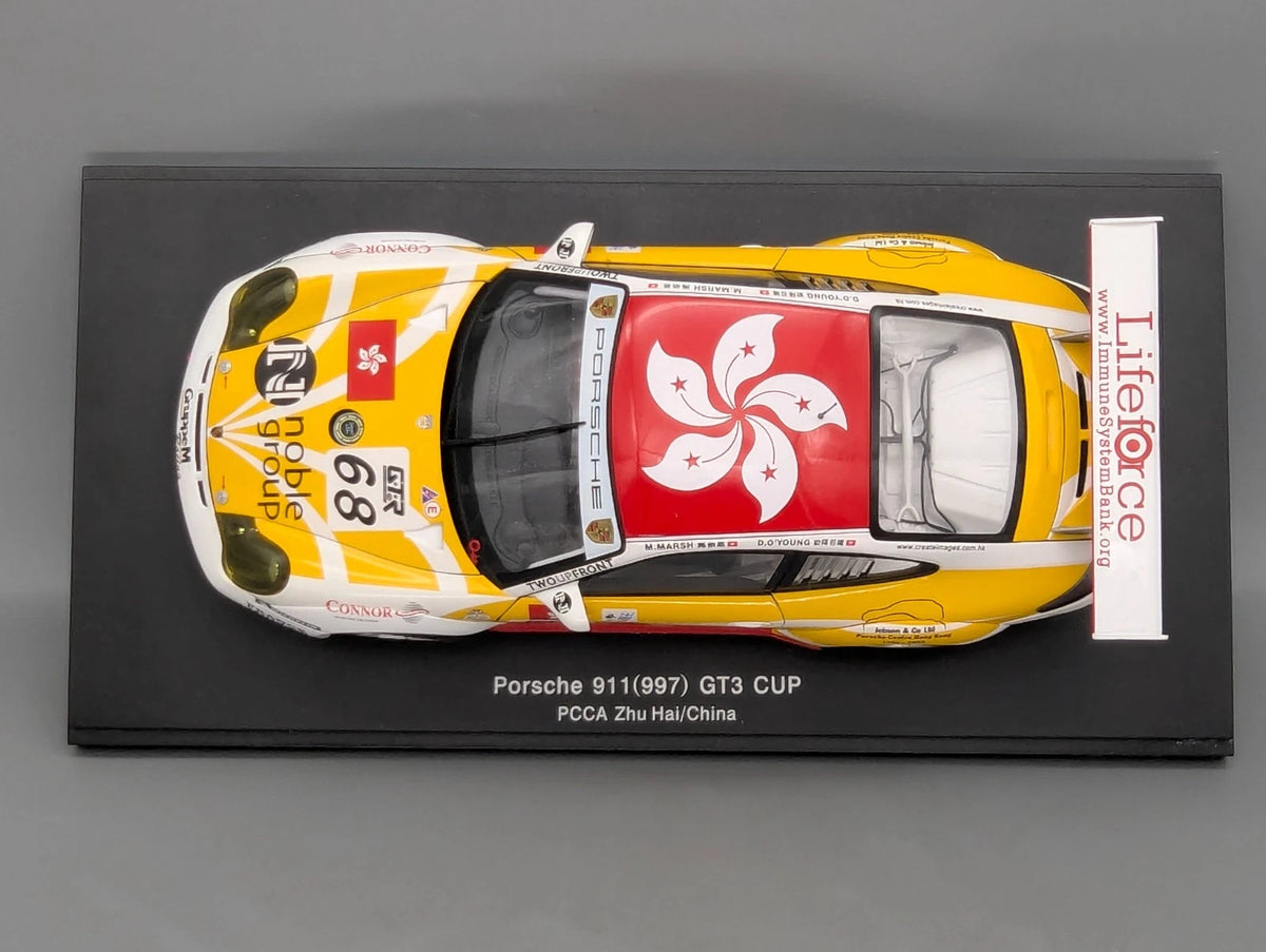 Modellautos 1:18 Autoart Porsche 911 (997) GT3 Cup PCCA China 2006 #68 mit OVP
