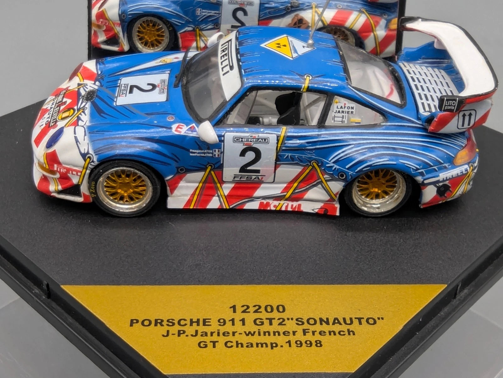 Modellautos 1:43 Sunstar Porsche 911 GT2 WINNER French GT 1998 #2 Jarrier OVP