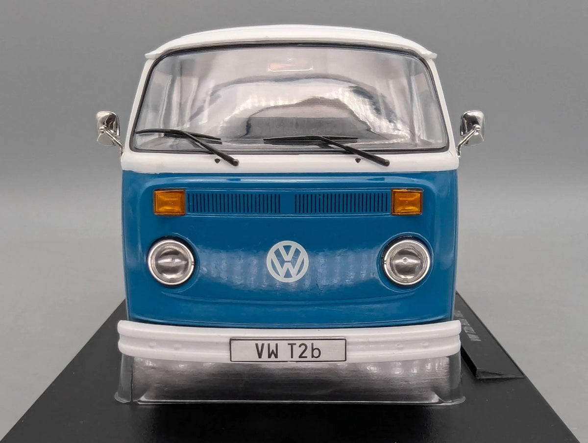 Modellautos 1:18 KK-Scale Volkswagen VW T2b Bus Türkisblau Weiß mit OVP