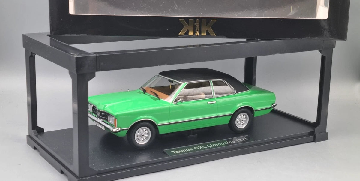 Modellautos 1:18 KK Scale Ford Taunus GXL Limousine 1971 grün OVP