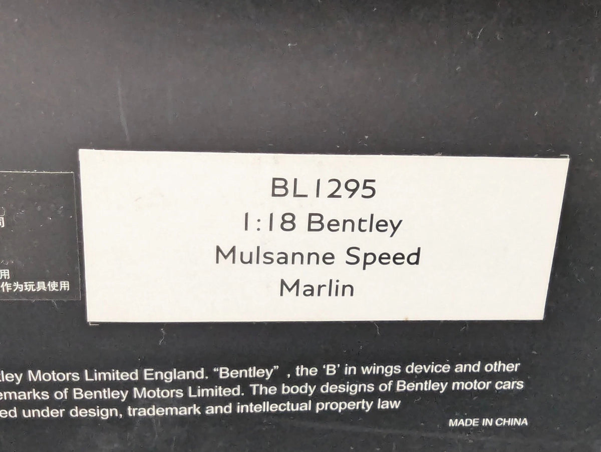 Modellautos 1:18 Kyosho Bentley Mulsanne Speed Marlin mit OVP