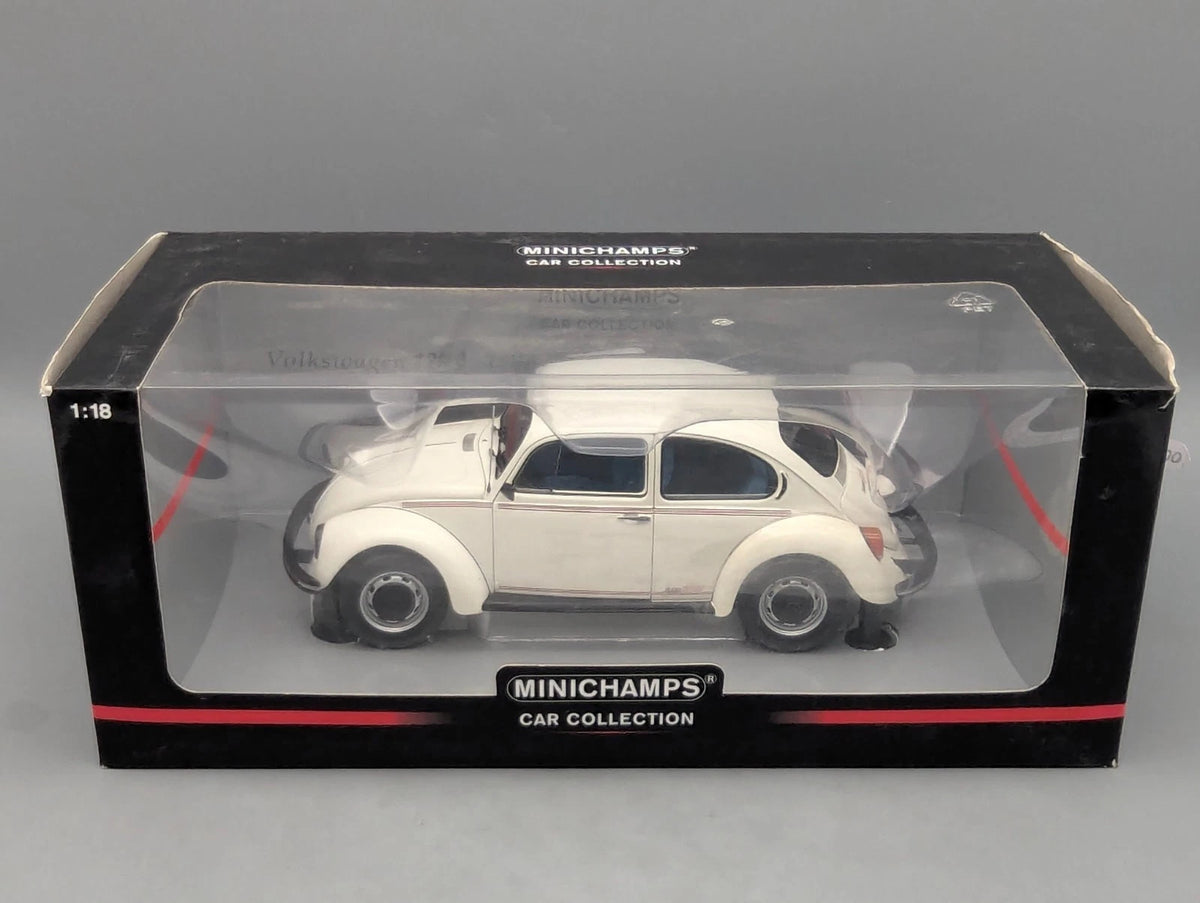 Modellautos 1:18 Minichamps Volkswagen VW Jeans Bug Käfer 1200 1983  Weiß OVP