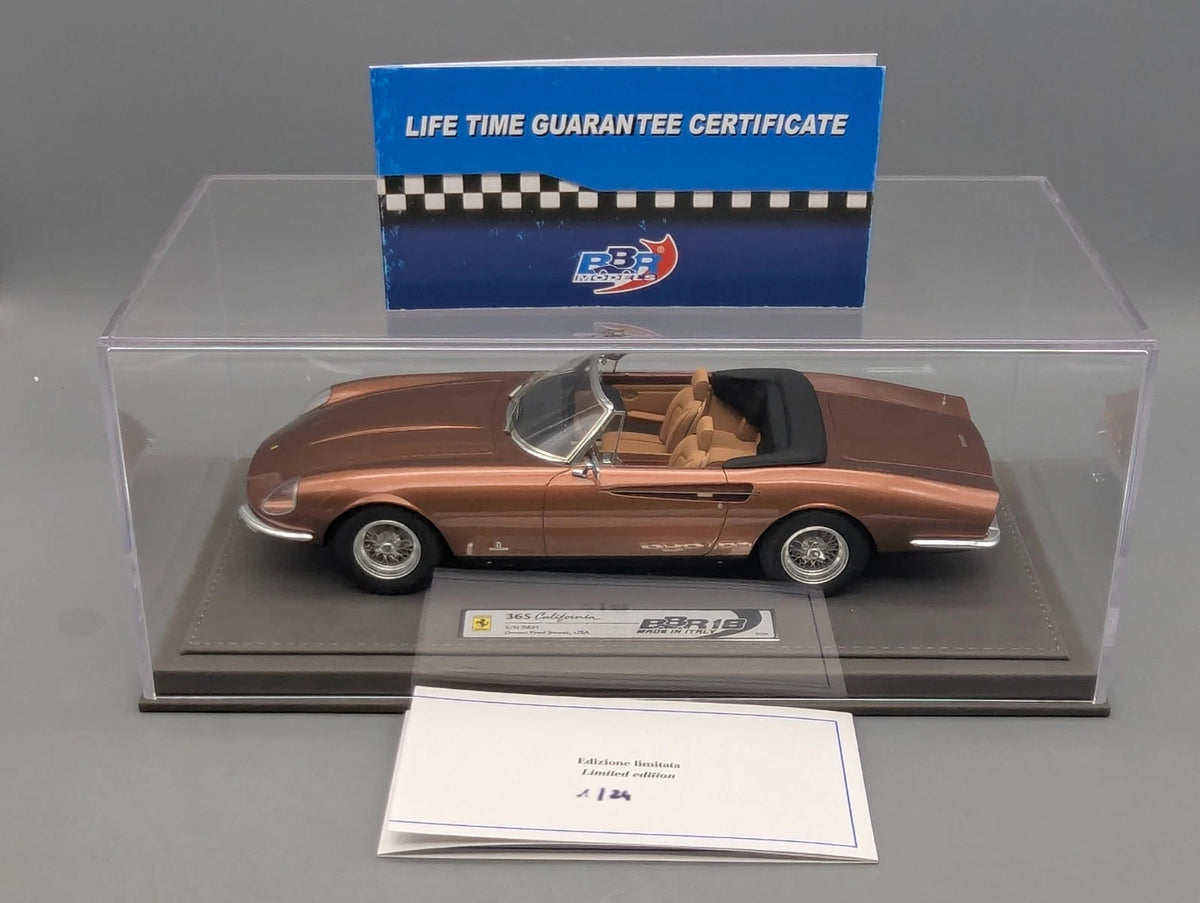 Modellautos 1:18 BBR Ferrari 365 California S/N 9631 Fred Sweet Ltd 01/24 OVP