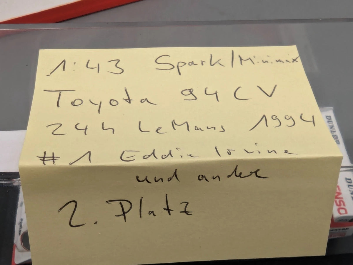 Modellautos 1:43 Spark Toyota 94 CV 24h LeMans 1994 2. Platz #1 Eddie Irvine