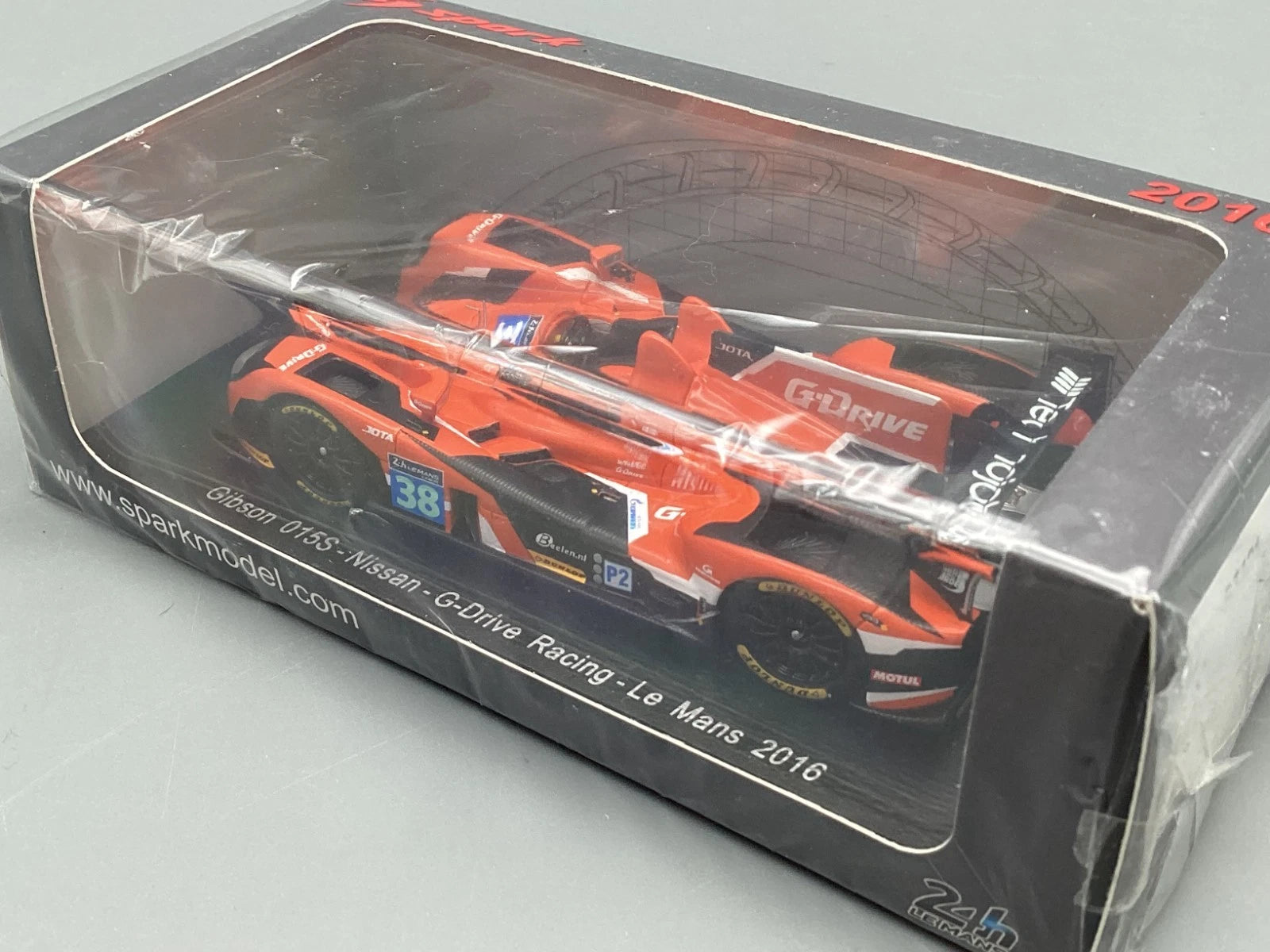 Modellautos 1:43 Spark Gibson 015S Nissan G-Drive LM 2016 #38 OVP ungeöffnet