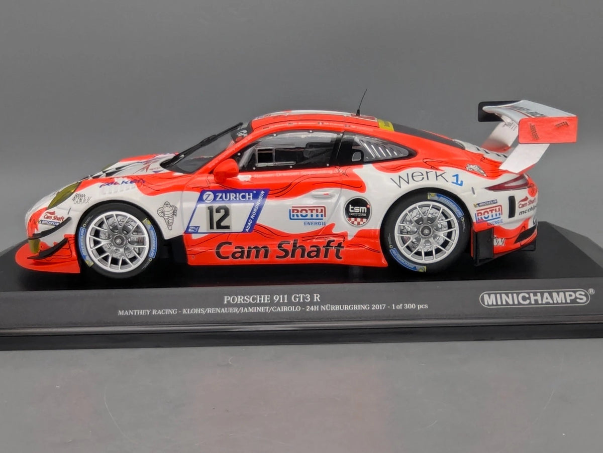 Modellautos 1:18 Minichamps Porsche 911 GT3 R 24h Nürburgring 2017 #12 OVP