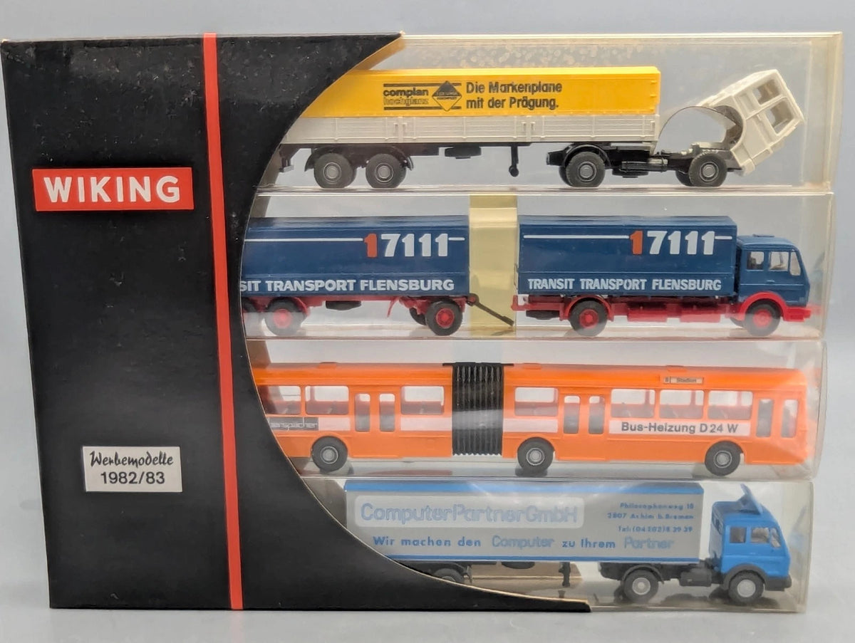 Nutzfahrzeug Modelle 1:87 Wiking Werbemodelle 4er Set 1982/83 OVP