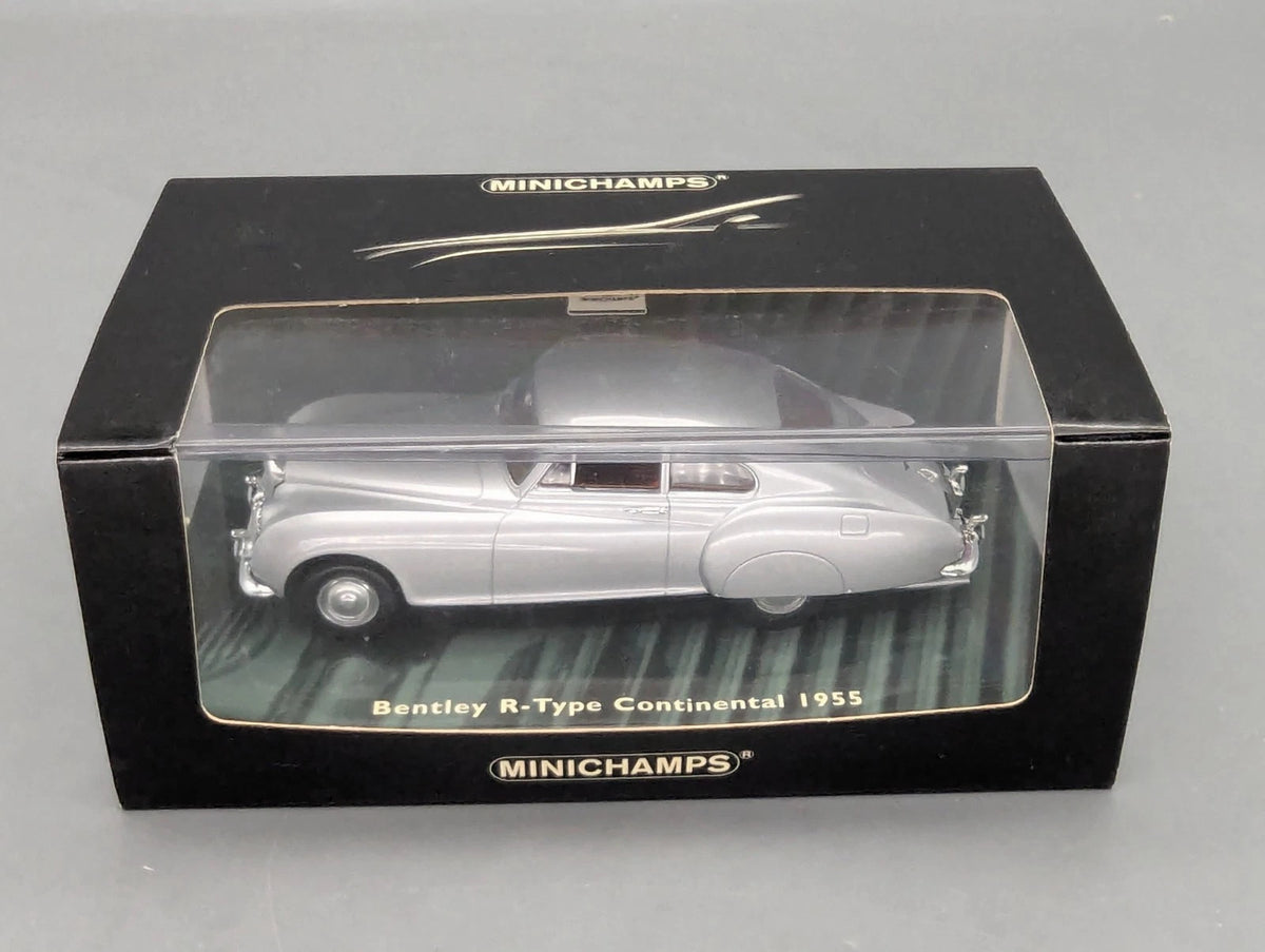 Modellautos 1:43 Minichamps Bentley R-Type Continental 1955 Silber mit OVP