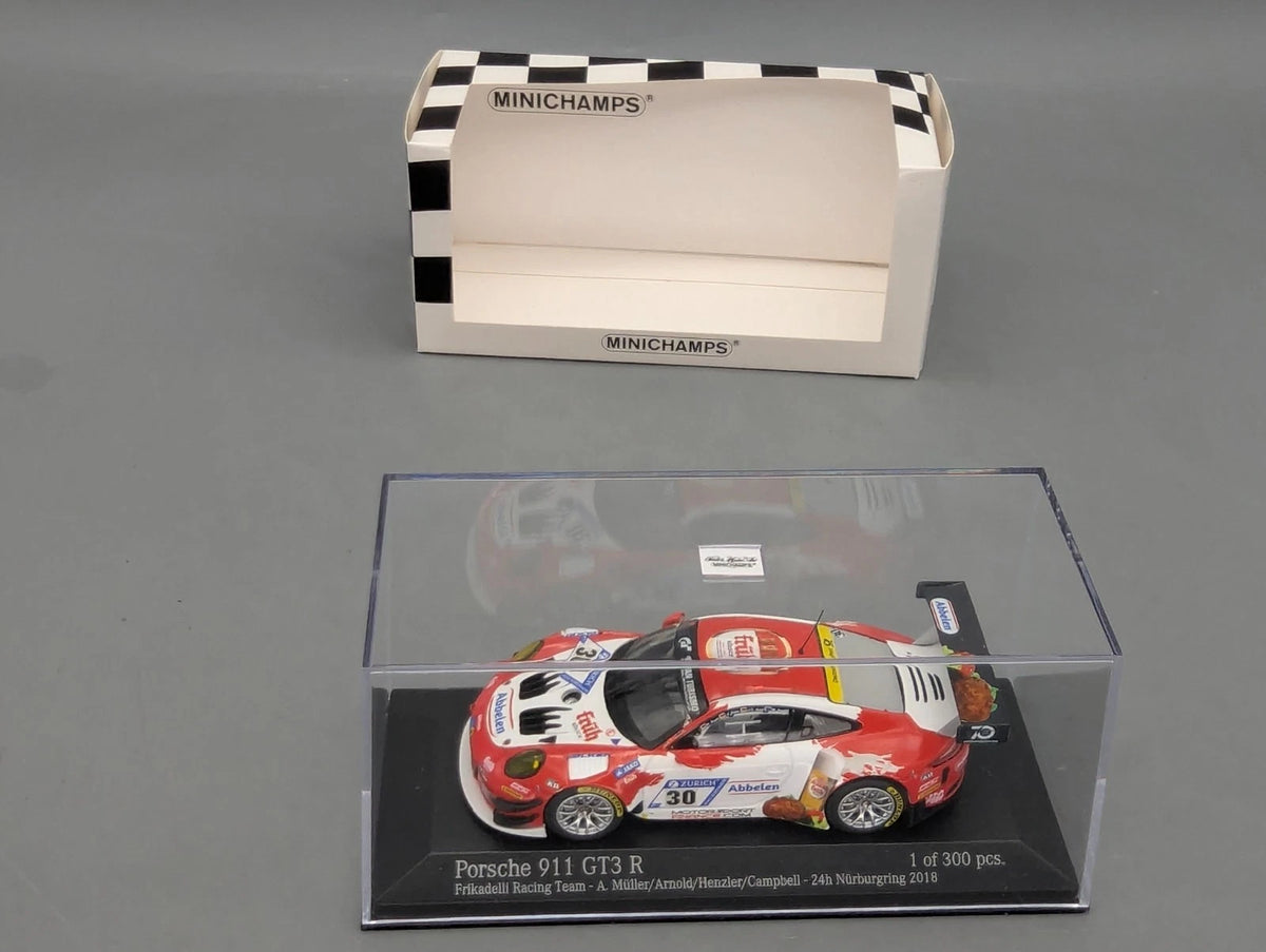 Modellautos 1:43 Minichamps Porsche 911 GT3 R 24h Nbrg 2018 Frikadelli #30 OVP