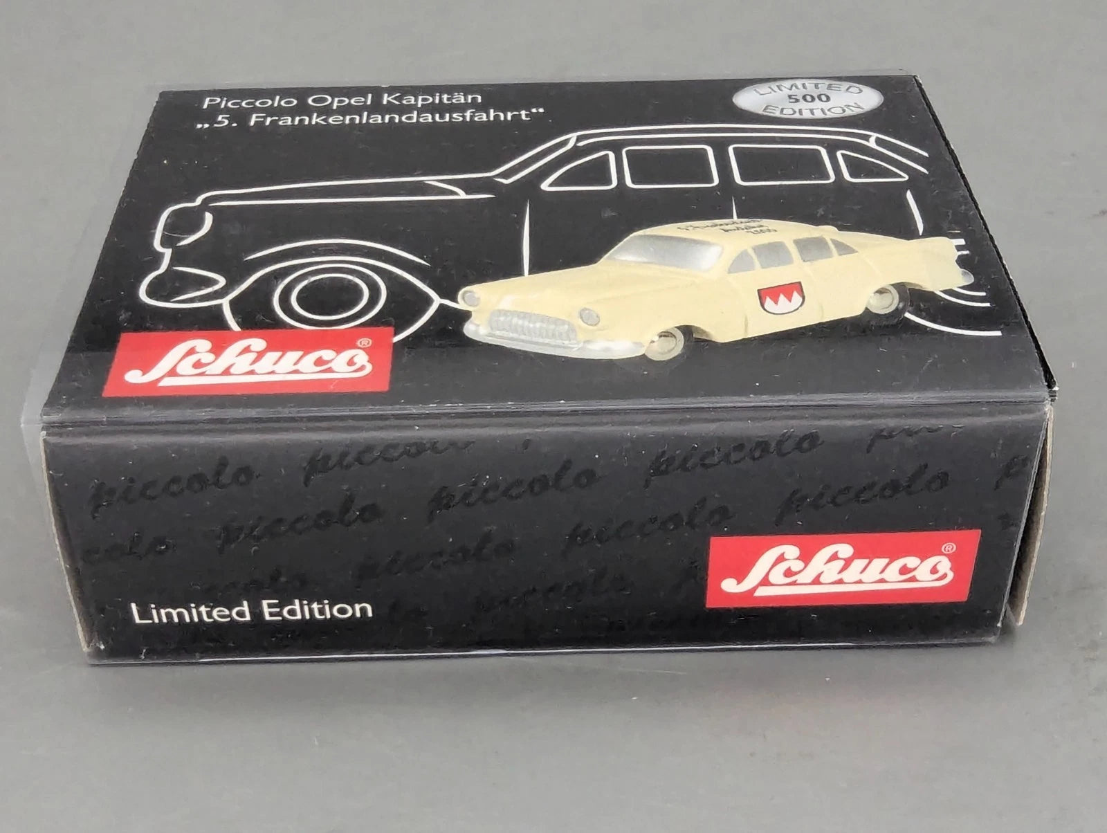 Modellautos 1:90 Schuco Opel Kapitän 5. Frankenlandausfahrt 2010 mit OVP