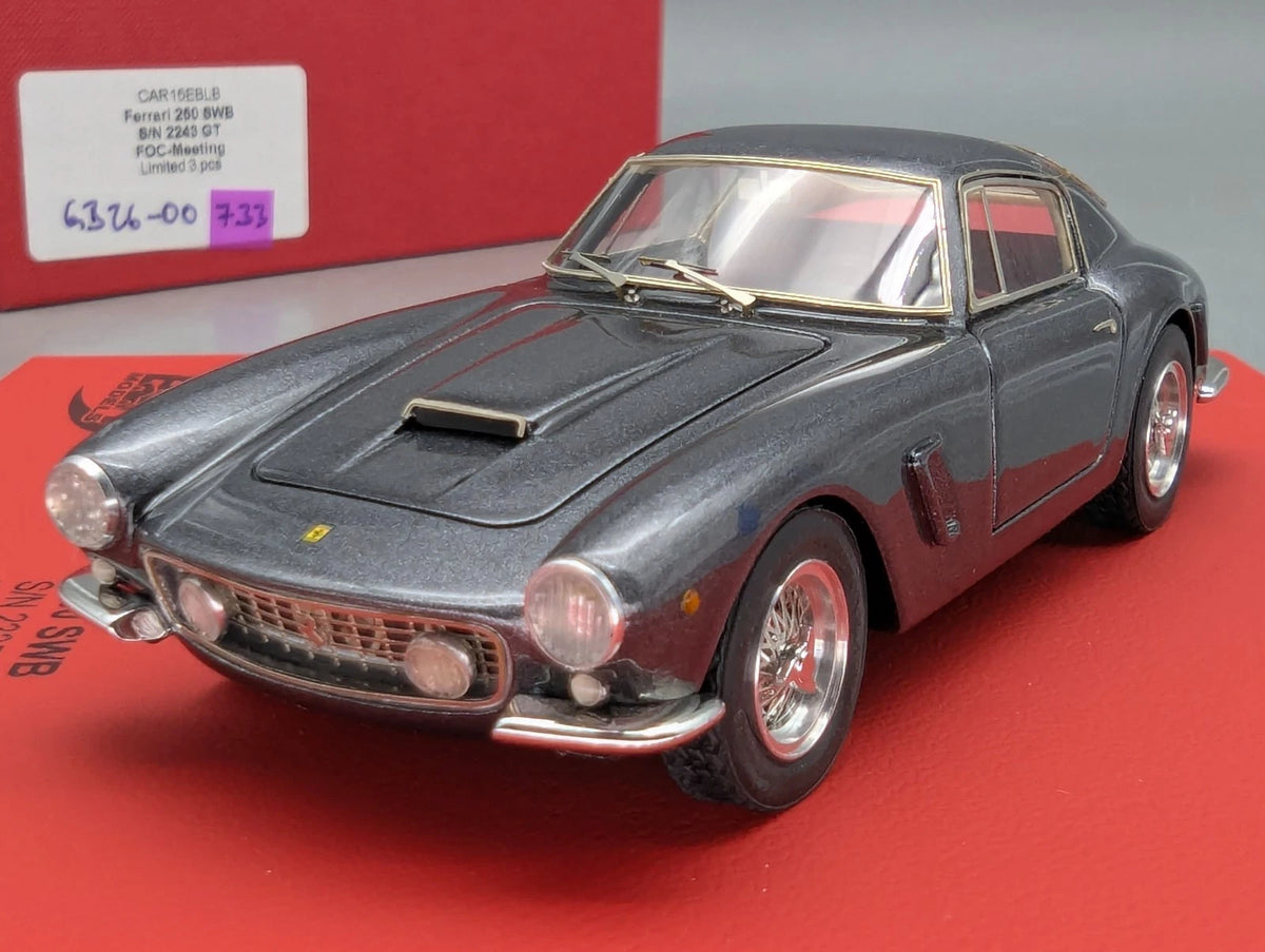Modellautos 1:43 BBR Ferrari 250 SWB FOC Meeting 01/03 Große Vitrine in OVP