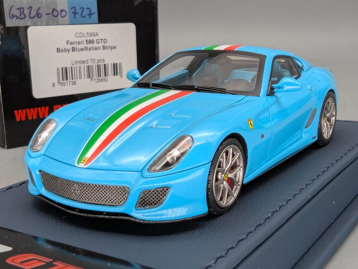 Modellautos 1:43 BBR Executive Ferrari 599 GTO Baby Blue Limited 42/70 mit OVP