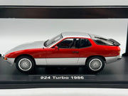 Modellautos 1:18 KK-Scale Porsche 924 Turbo 1986 Silber Rot mit OVP