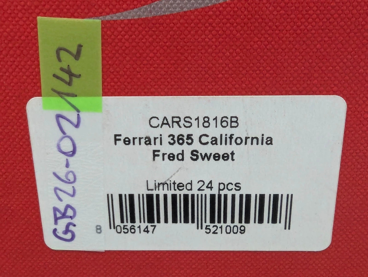 Modellautos 1:18 BBR Ferrari 365 California S/N 9631 Fred Sweet Ltd 01/24 OVP