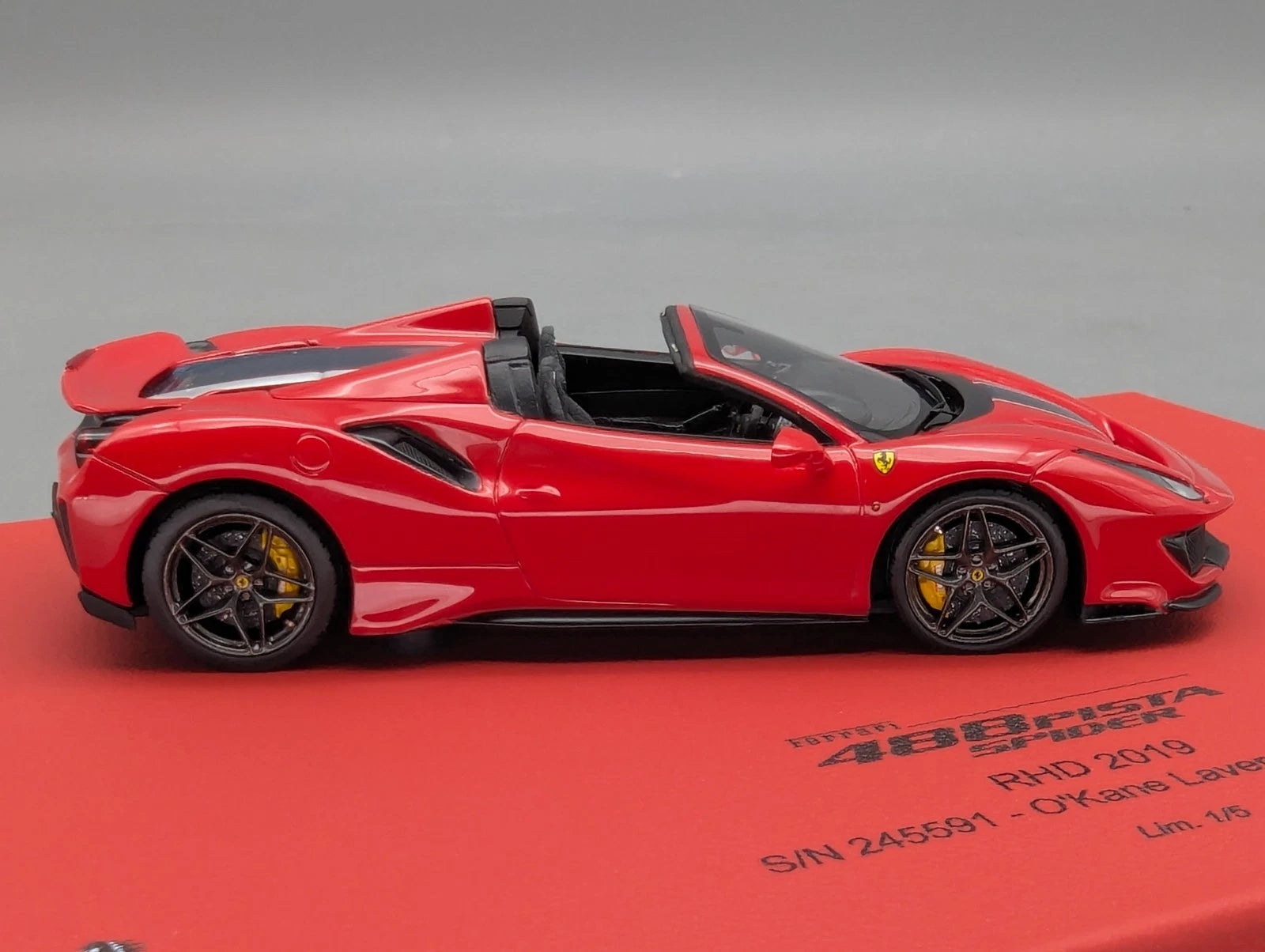 Modellautos 1:43 BBR Ferrari 488 Pista Spider RHD 2019 Limitiert 01/05 OVP