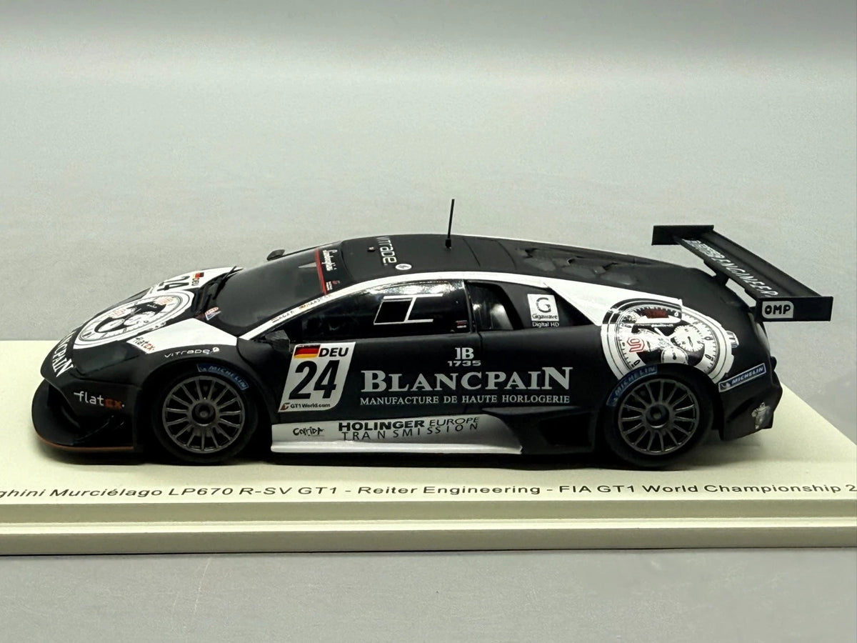 Modellautos 1:43 Spark Lamborghini Murcielago LP670 R-SV GT1 WC 2010 #24 + OVP