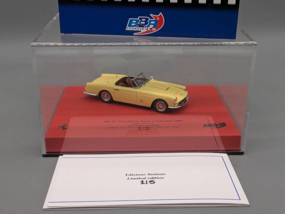 Modellautos 1:43 BBR Ferrari 250 GT Pininfarina Serie 1 Cabriolet 1/5 Stück OVP