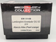 Eidolon Make Up 1:43 Lamborghini Aventador SVJ 63 2018 #63 Orange Ltd 53/63 OVP