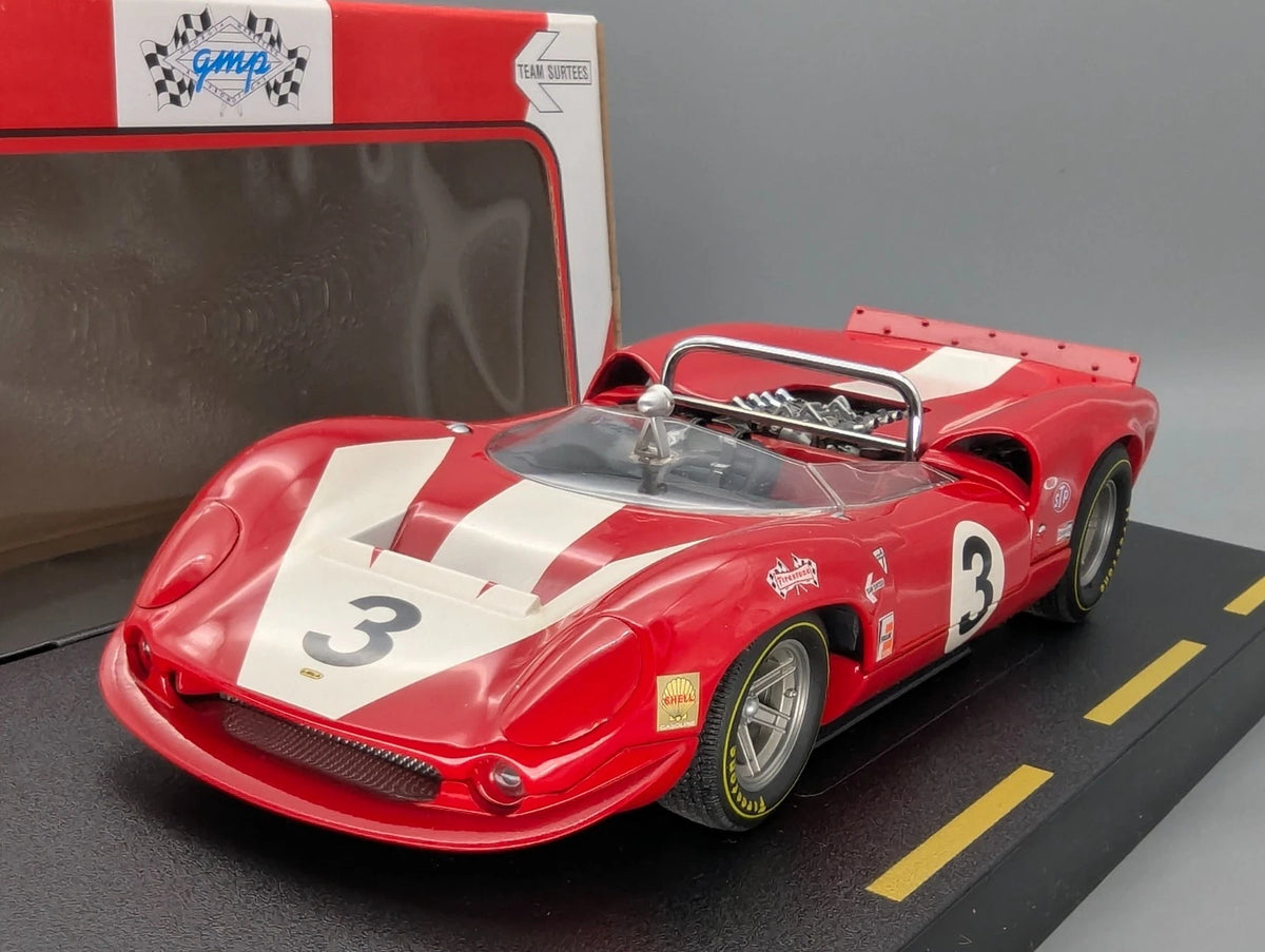 Modellautos 1:18 GMP Lola Spyder 1966 Team Surtees #3 John Surtees mit OPV