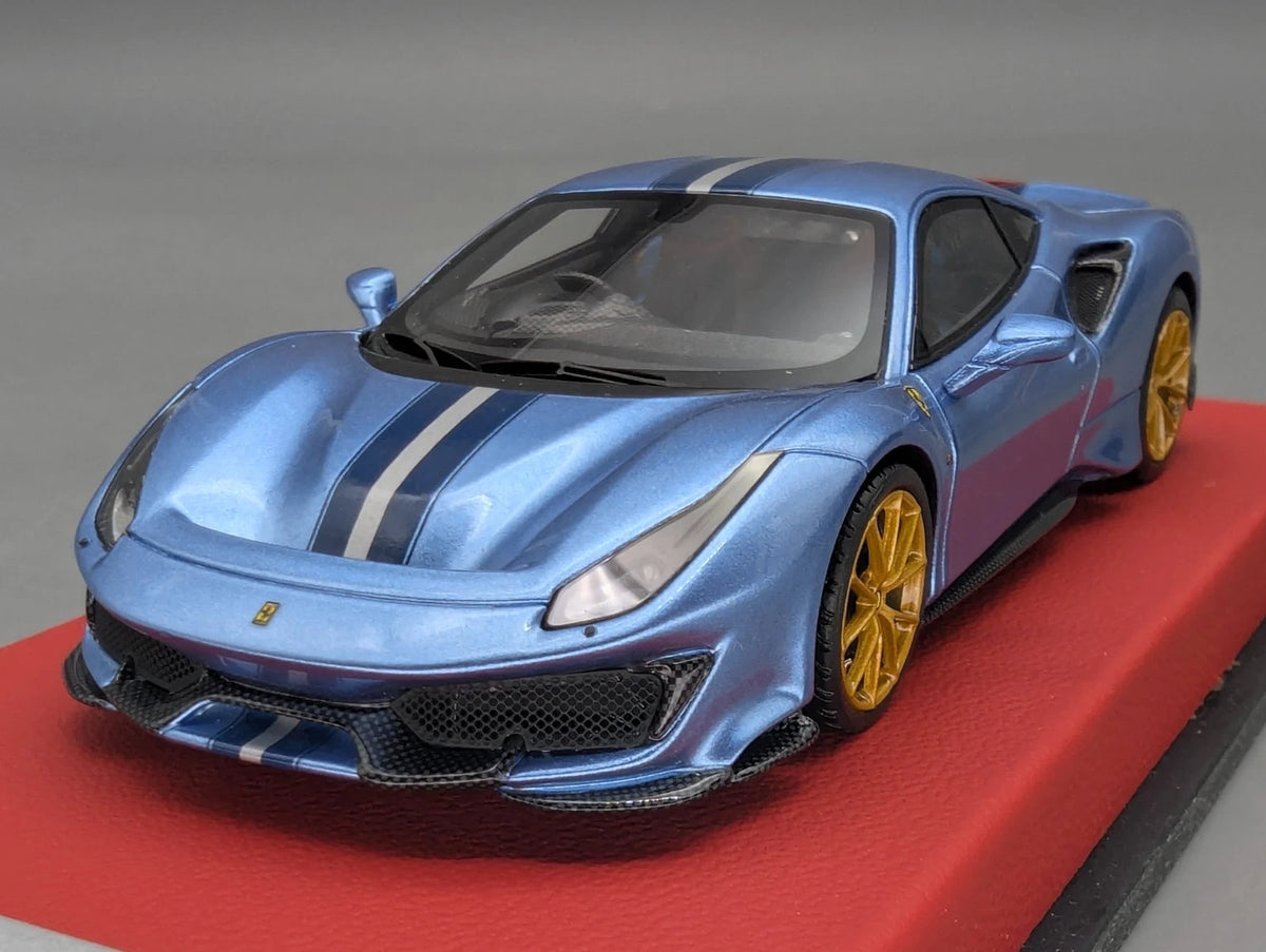 Modellautos 1:43 BBR Concept43 Ferrari 488 Pista RHD Azzurro Cali. Ltd 01/20 OVP