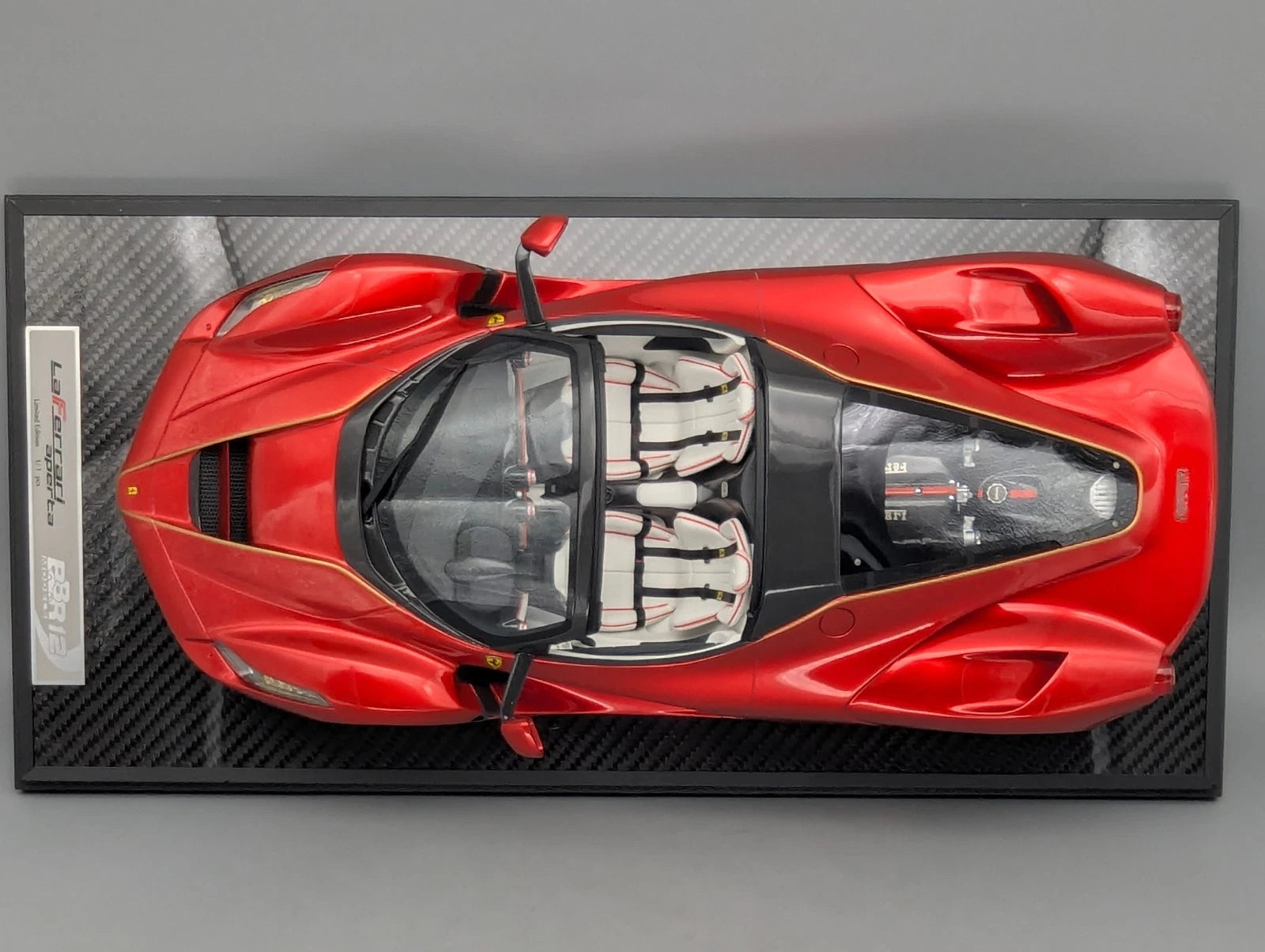 Modellautos 1:12 BBR Ferrari LaFerrari Aperta Rot UNIKAT Ltd. 01/01 Vitrine OVP