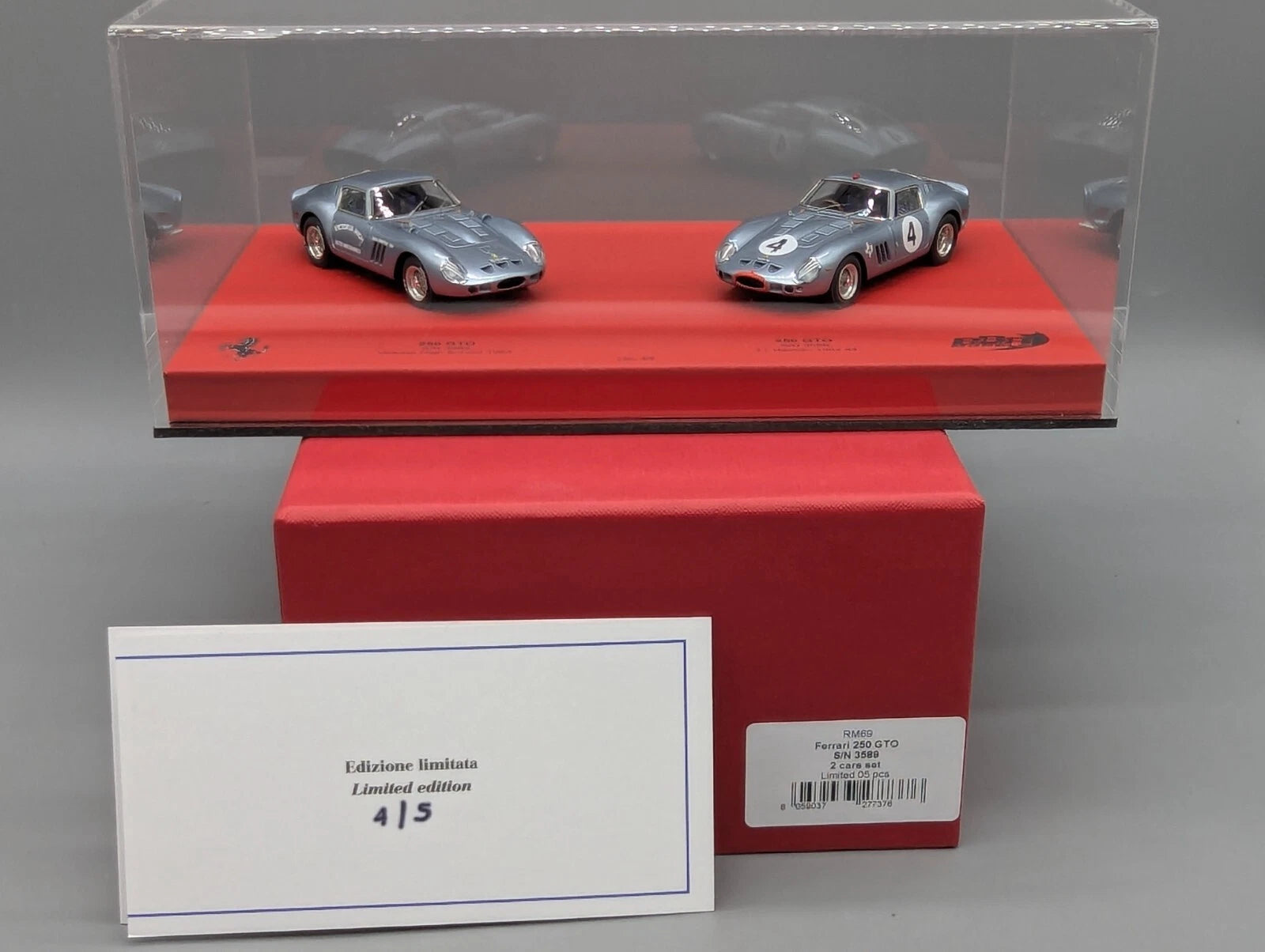 Modellautos 1:43 BBR  Ferrari 250 GTO Set 2-tlg. Limitiert 4/5 mit OVP