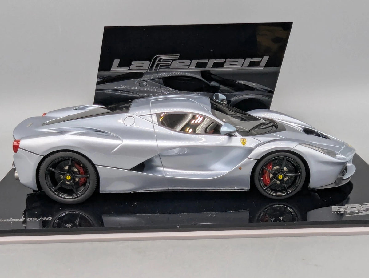 Modellautos 1:18 BBR Ferrari LaFerrari 2013 Silver Alloy Lt 03/10 OVP