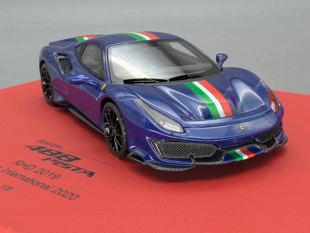 Modellautos 1:43 BBR Ferrari 488 Pista RHD Blu TdF 2019 Romans 2020 Ltd 1/5 OVP
