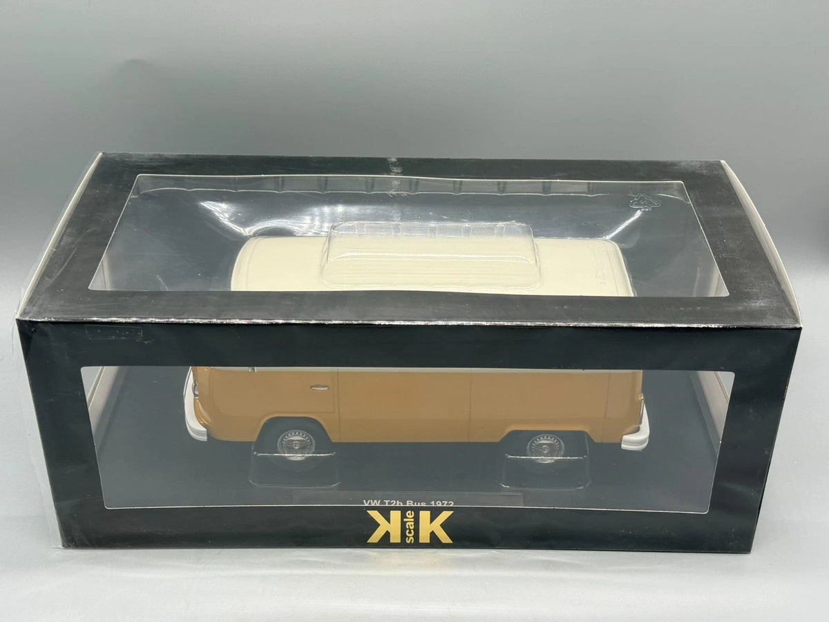 Modellautos 1:18 KK-Scale VW T2b Bus 1972 Gelb Weiß mit OVP